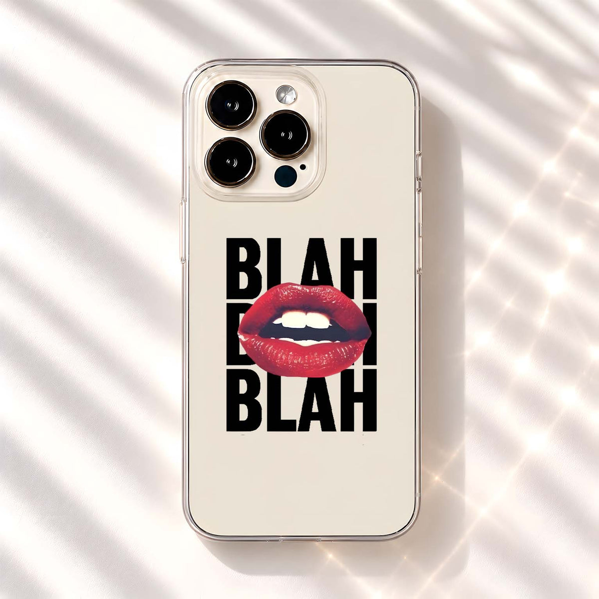 Blah Blah Lips Clear Silicon Cover