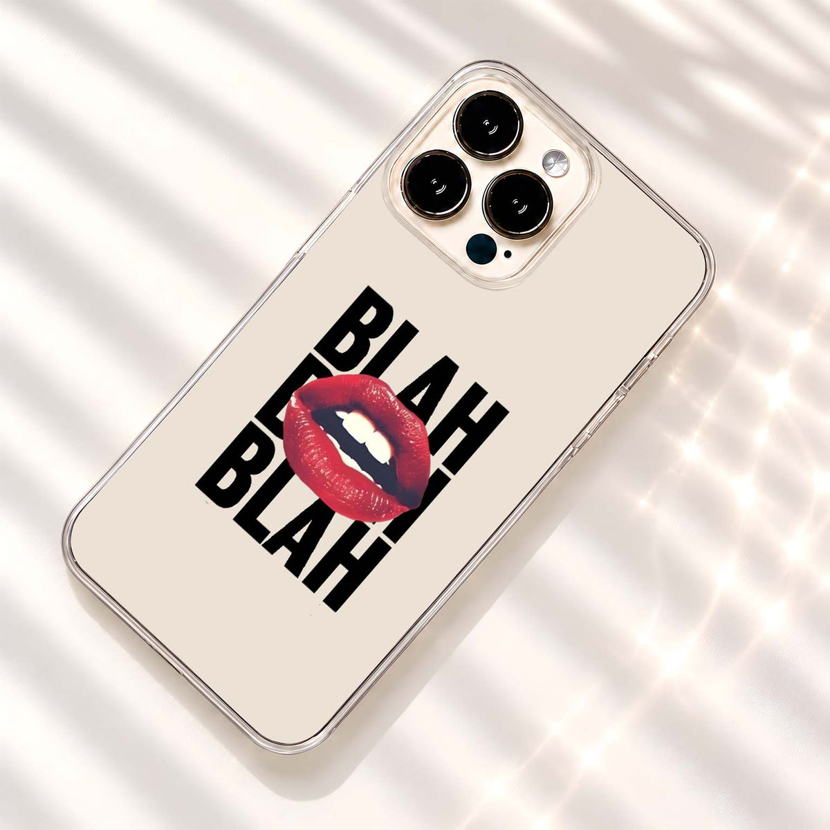 Blah Blah Lips Clear Silicon Cover