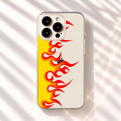 Blazing Fire Flames Clear Silicon Cover