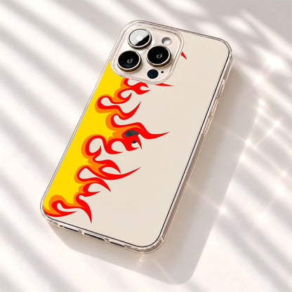 Blazing Fire Flames Clear Silicon Cover