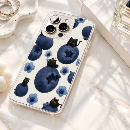 Blueberry Cat Garden Clear Silicon Cover