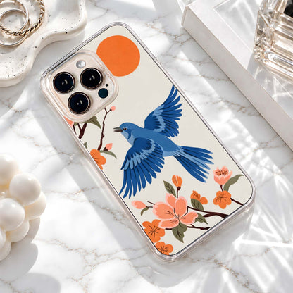 Bluebird Sunset Bloom Clear Silicon Cover