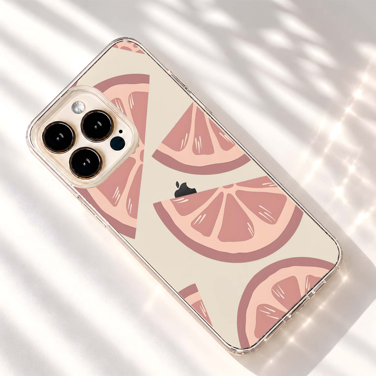 Blush Citrus Slices Clear Silicon Cover