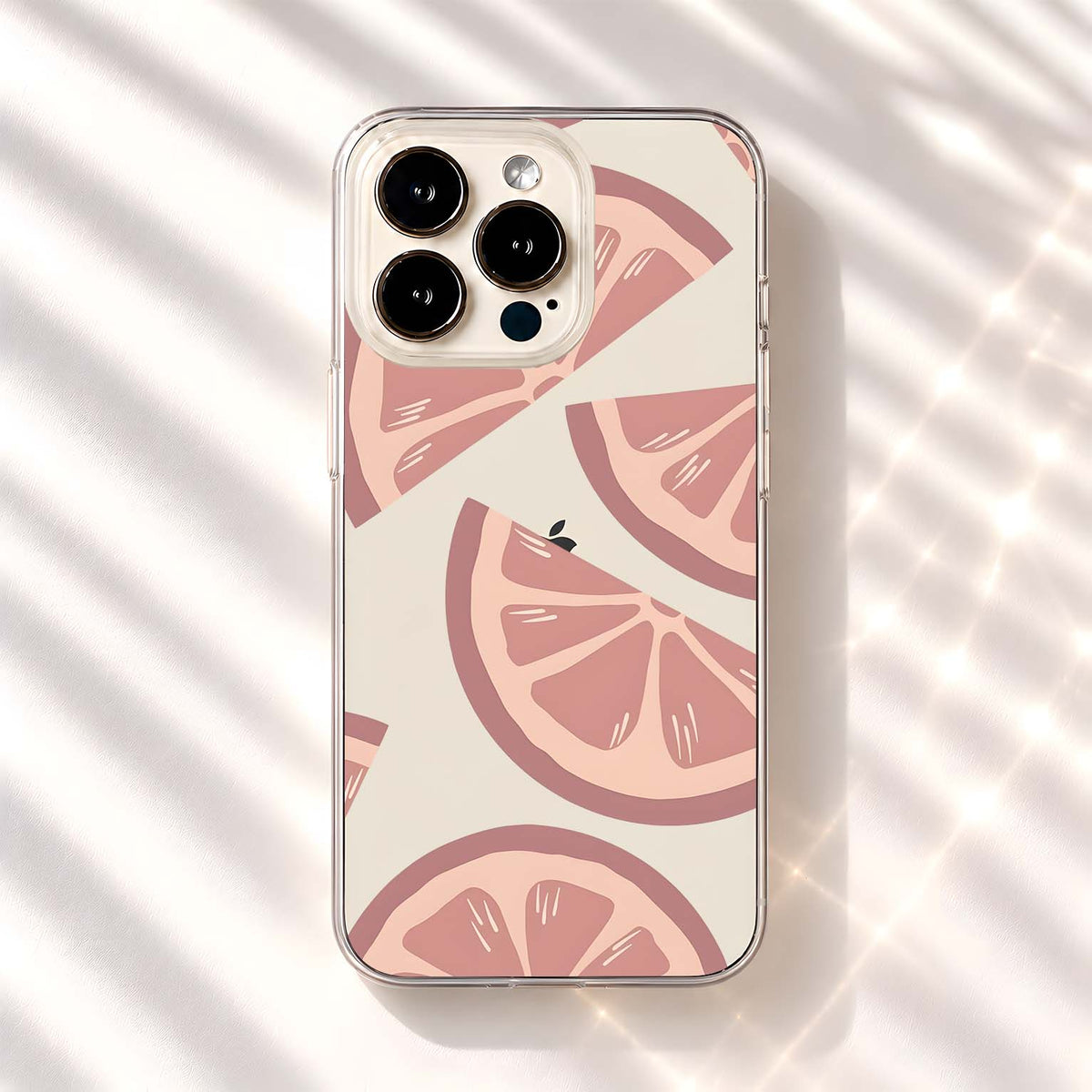 Blush Citrus Slices Clear Silicon Cover