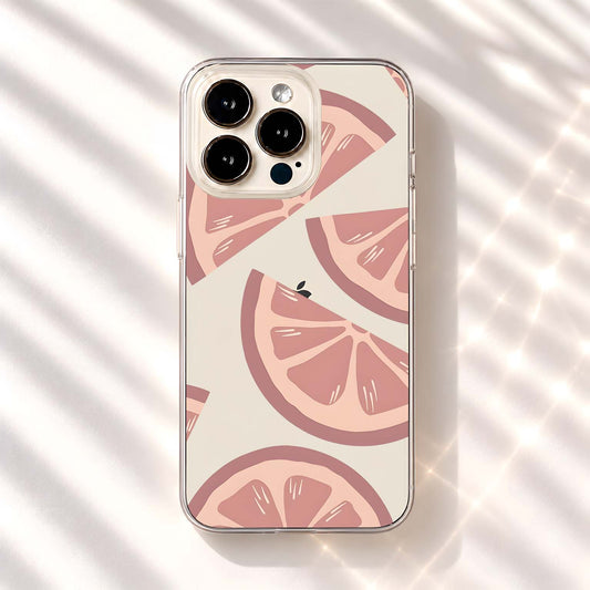 Blush Citrus Slices Clear Silicon Cover