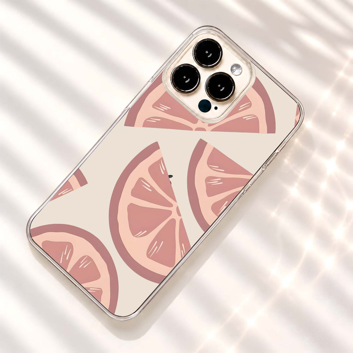 Blush Citrus Slices Clear Silicon Cover