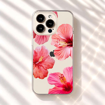 Blushing Pink Hibiscus Clear Silicon Cover