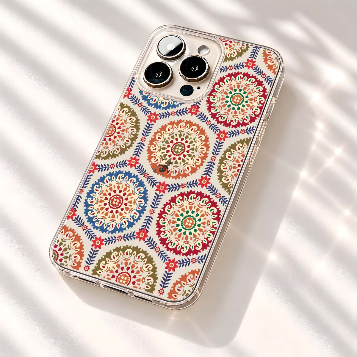 Bohemian Floral Medallion Clear Silicon Cover