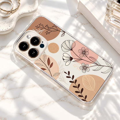 Boho Botanical Art Clear Silicon Cover