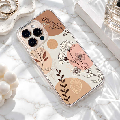 Boho Botanical Art Clear Silicon Cover