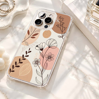 Boho Botanical Art Clear Silicon Cover