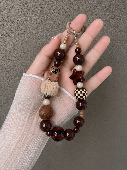 Brown Cozy Phone Charm