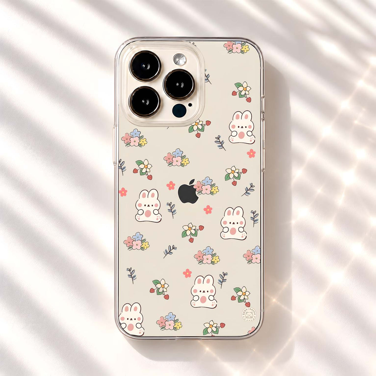 Bunny Blossom Garden Clear Silicon Cover