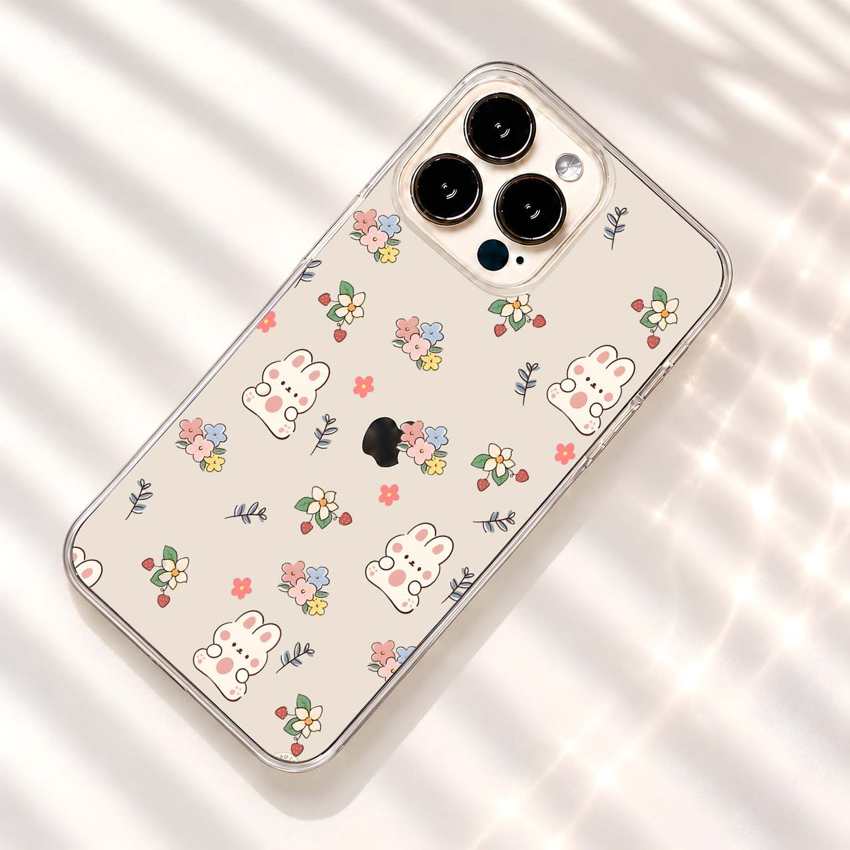 Bunny Blossom Garden Clear Silicon Cover