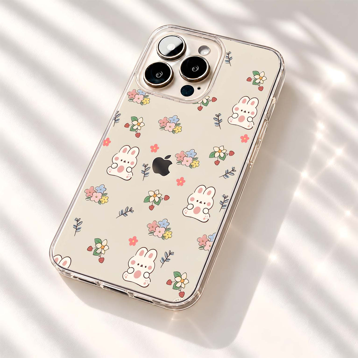 Bunny Blossom Garden Clear Silicon Cover