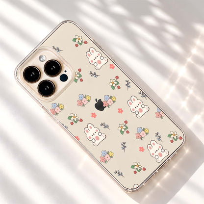 Bunny Blossom Garden Clear Silicon Cover