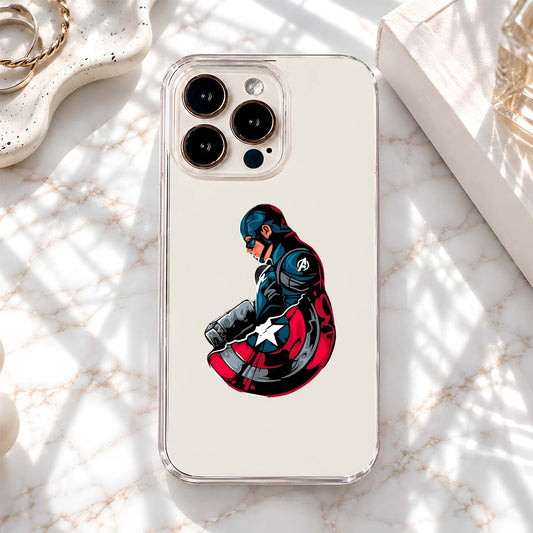 Captain America Portrait Clear Silicon Cover