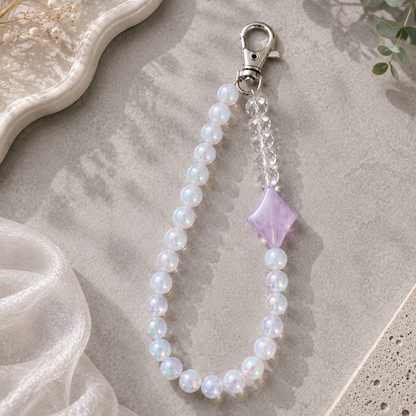 White Pearl Diamond Phone Charm