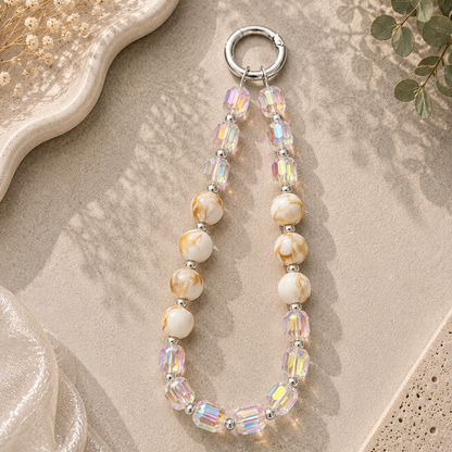 Pink Crystal Marble Charm