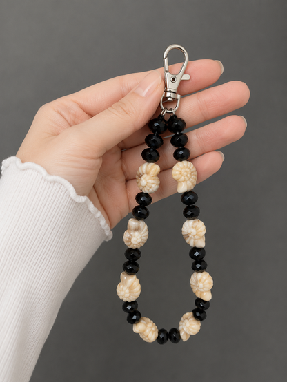 Blush Shell Crystal Phone Charm