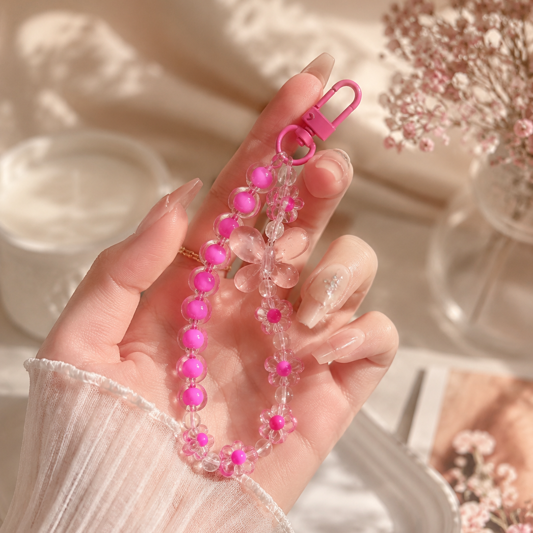 Crystal Butterfly Twist Phone Charm