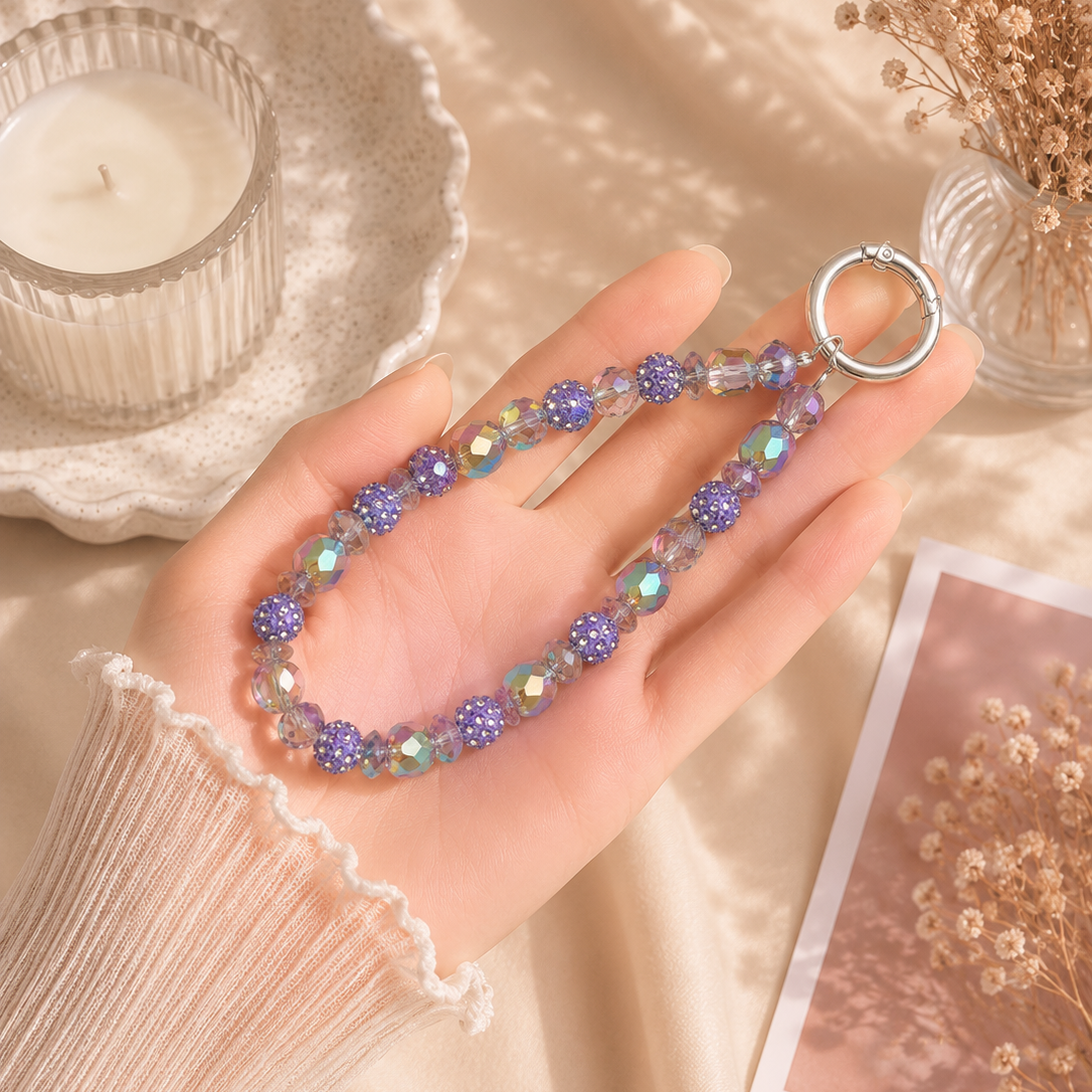 Mystic Violet Shine Phone Charm