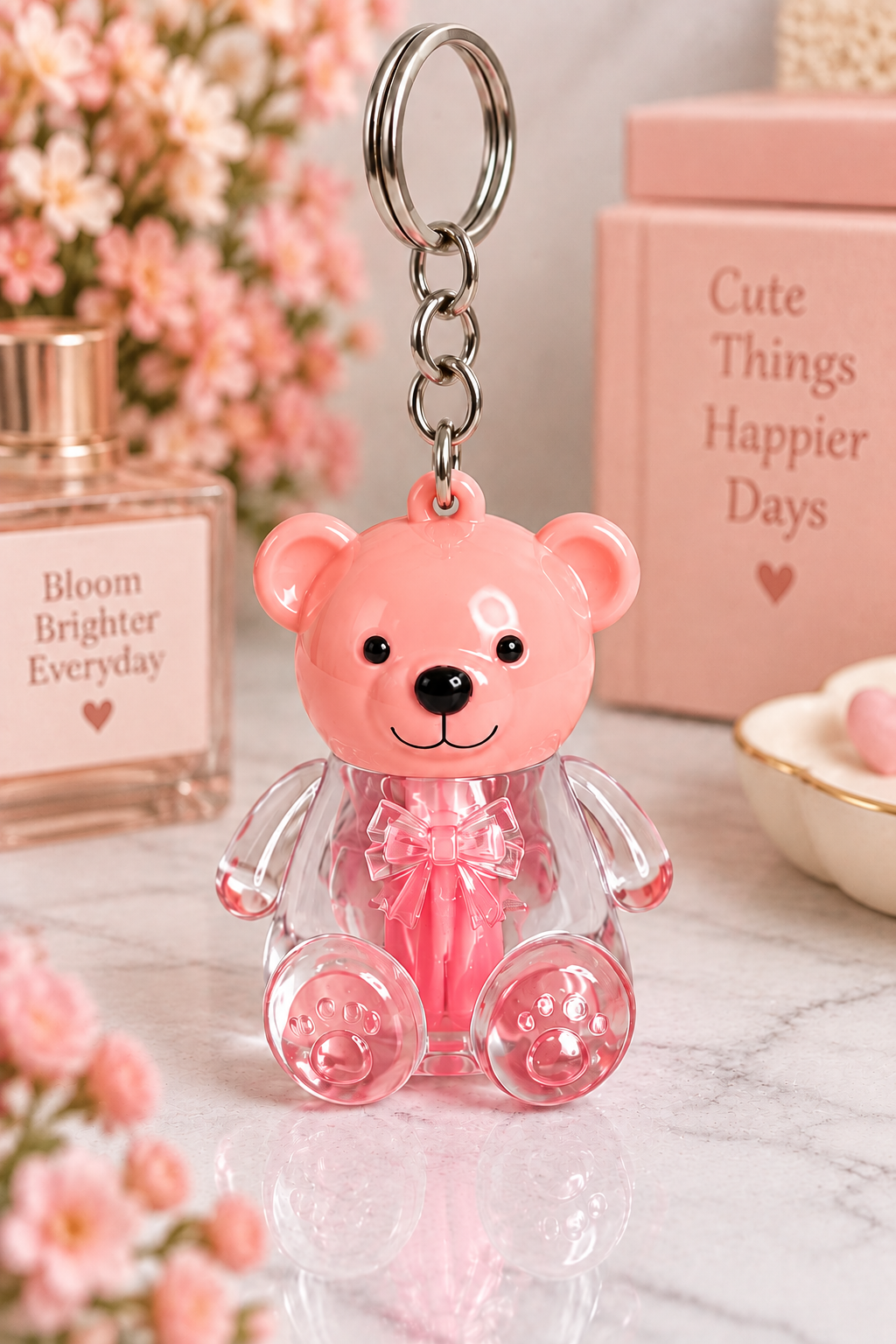 Sweet Teddy Lipstick keyrings