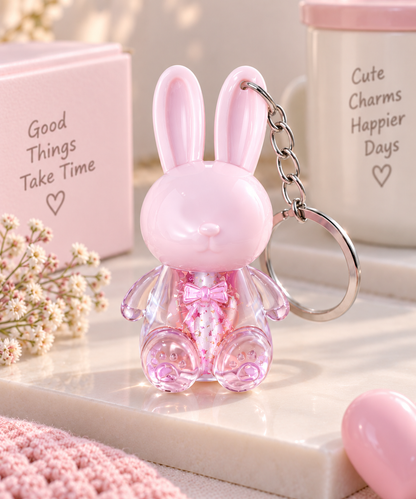 Pastel Bunny Charm Keyrings