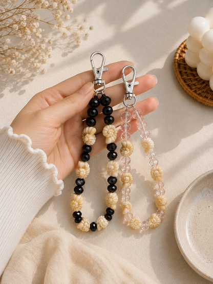 Blush Shell Crystal Phone Charm