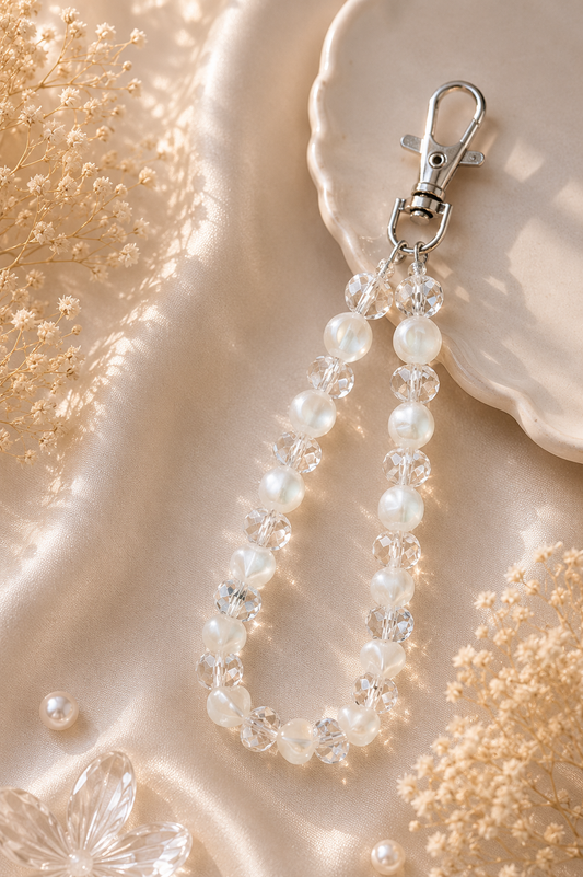Pearl White Phone Charm