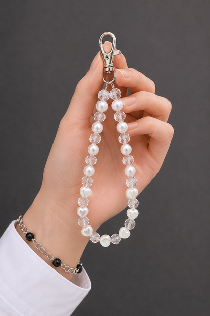 Pearl White Phone Charm