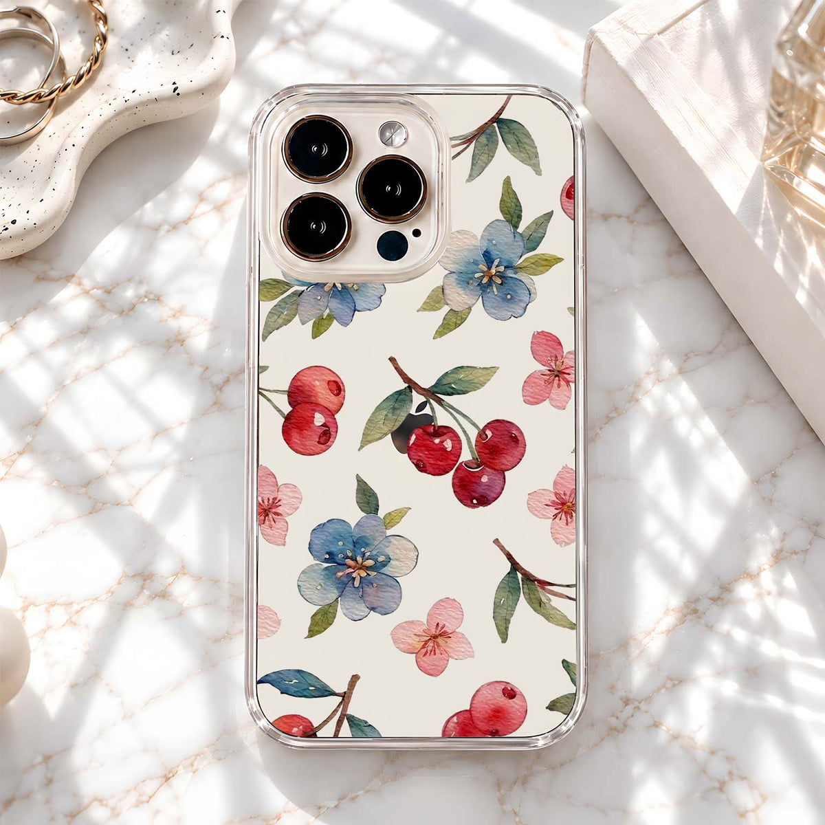 Cherry Blossom Garden Clear Silicon Cover