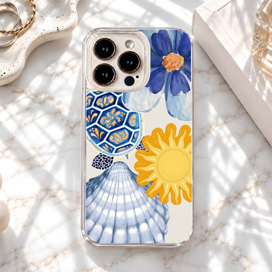 Coastal Turtle Bloom Clear Silicon Cover