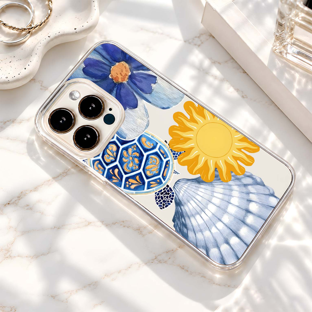 Coastal Turtle Bloom Clear Silicon Cover