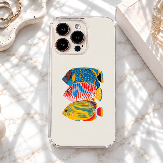 Colorful Tropical Fish Clear Silicon Cover