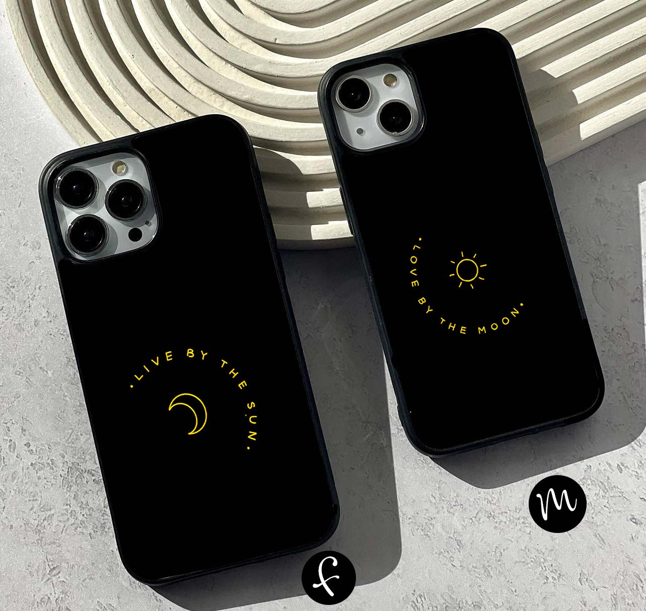 Sun & Moon Couples Glass Case