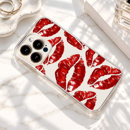 Crimson Kiss Prints Clear Silicon Cover