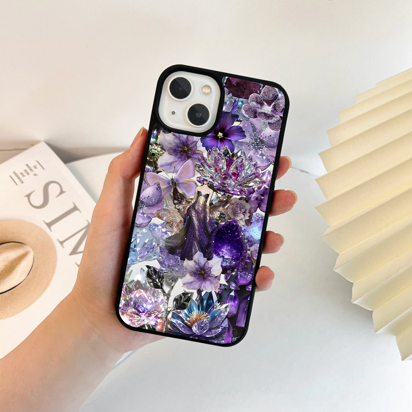 Crystal Bloom Glass Case