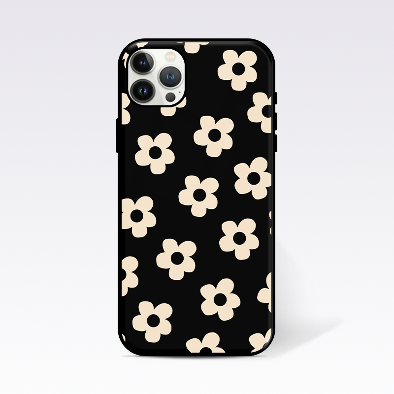 Little Daisy Flower Retro Pattern Glass Case