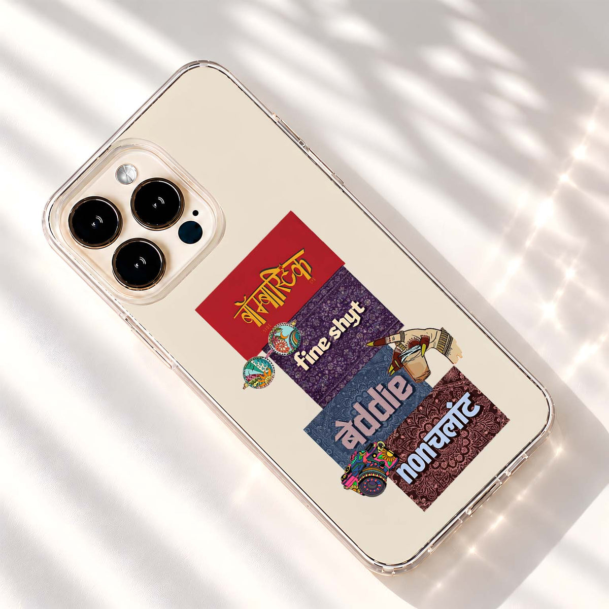 Desi Swag Collage Clear Silicon Cover