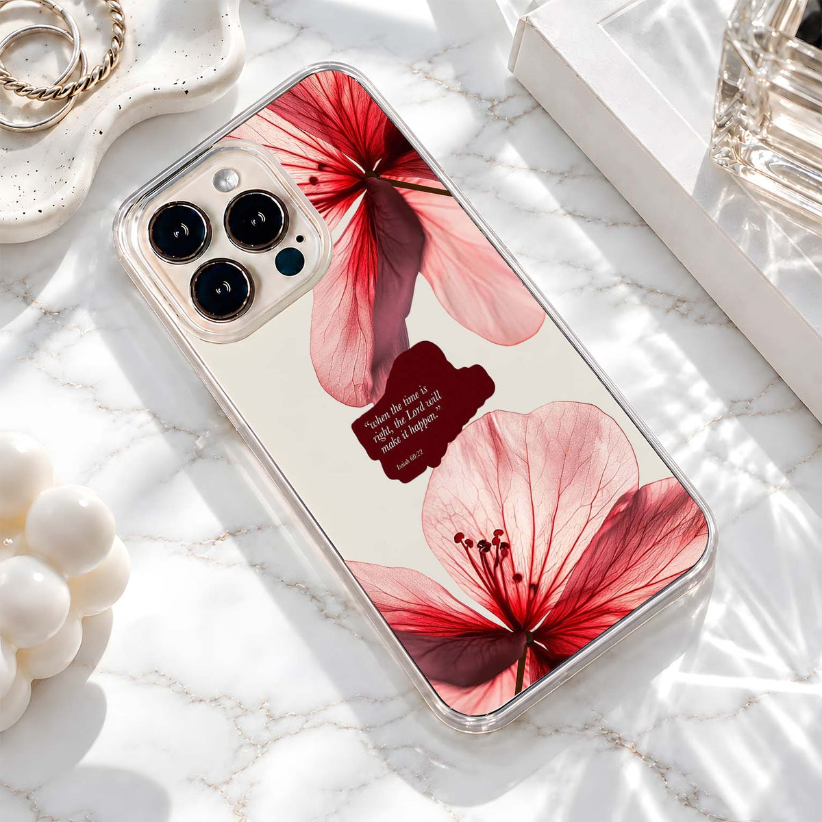 Divine Floral Faith Clear Silicon Cover