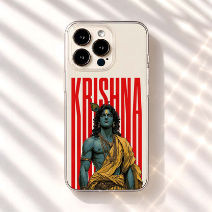Divine Krishna Portrait Clear Silicon Cover