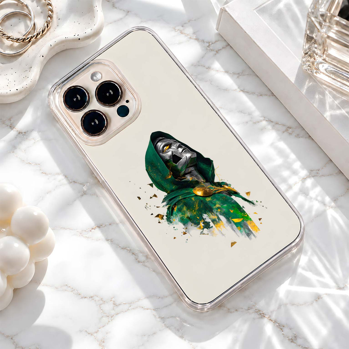 Doctor Doom Portrait Clear Silicon Cover