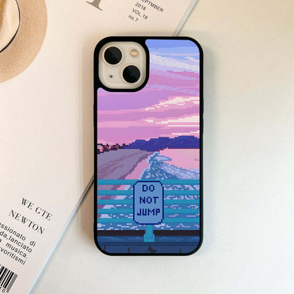 Do not jump sky Glass Case