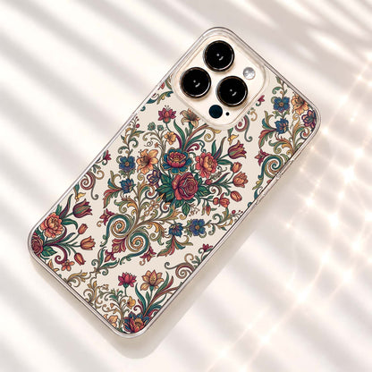 Enchanted Botanical Swirls Clear Silicon Cover