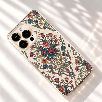 Enchanted Botanical Swirls Clear Silicon Cover
