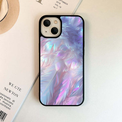 Ethernal Colored Feather Glass Case