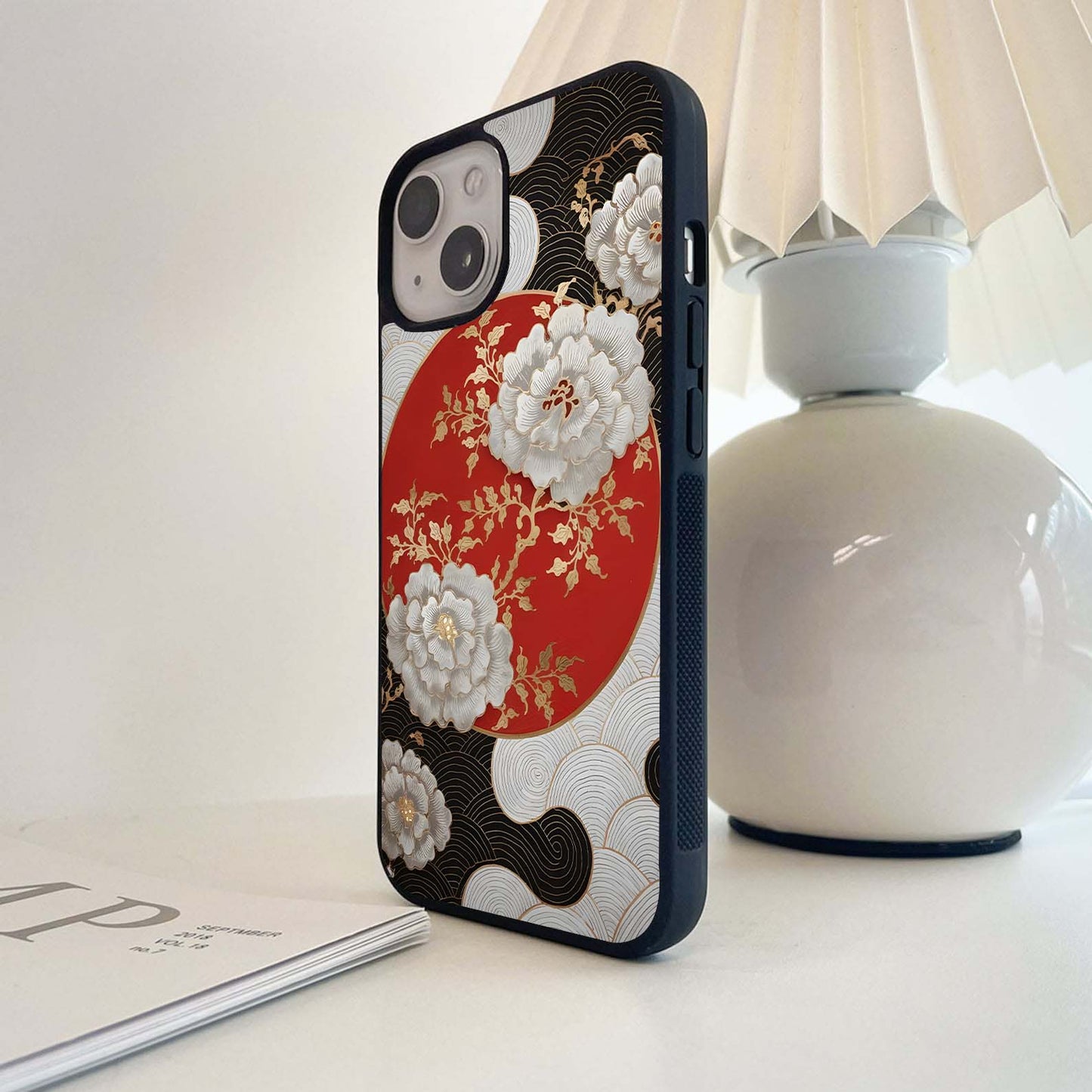 Floral Ornament Glass Case