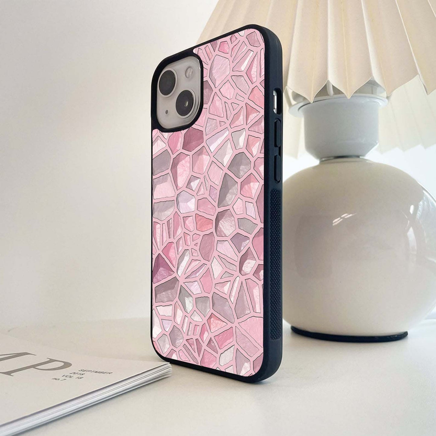 Blush Stone Glow Glass Case
