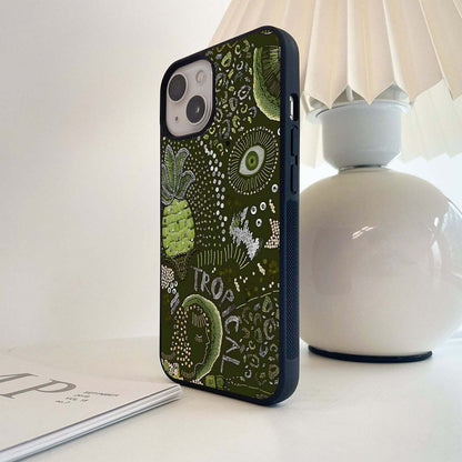 Green Tropical Glass Case